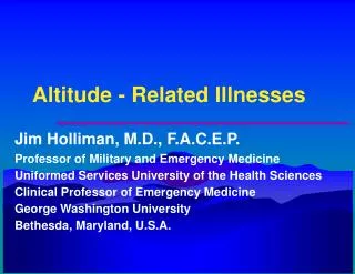 Altitude - Related Illnesses