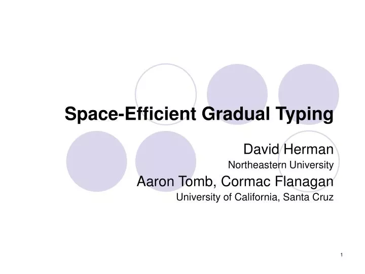 space efficient gradual typing