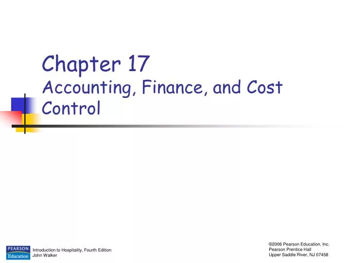 chapter 17 accounting finance and cost control